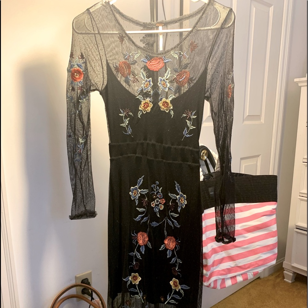 Free people embroidered sexy dress